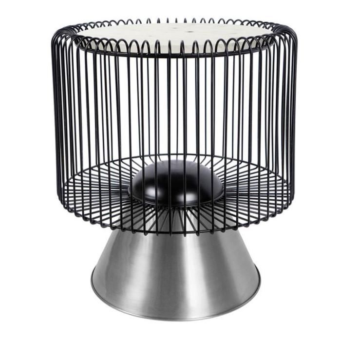 Paris Prix Table D'Appoint Design "Malibu" 56cm Blanc