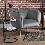 Paris Prix Table D'Appoint Design Métal "Kobu" 36cm Noir