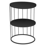 paris prix Table d'Appoint Design Métal "Kobu" 36cm Noir