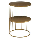 paris prix Table d'Appoint Design Métal "Kobu" 36cm Or