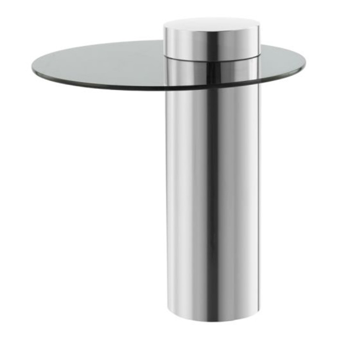 Paris Prix Table D'Appoint Design "Ontario" 50cm Argent & Gris