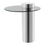 paris prix Table d'Appoint Design "Ontario" 50cm Argent & Gris