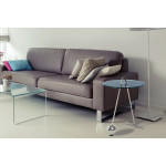 Paris Prix Table D'Appoint Design "Pendule" 60cm Argent & Noir