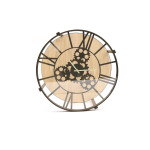 Paris Prix Table D'Appoint Design "Plateau Horloge" 40cm Noir