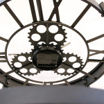 Paris Prix Table D'Appoint Design "Plateau Horloge" 40cm Noir
