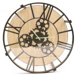 Paris Prix Table D'Appoint Design "Plateau Horloge" 51cm Noir