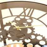 Paris Prix Table D'Appoint Design "Plateau Horloge" 51cm Noir