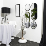 Paris Prix Table D'Appoint Design "Portebello" 54cm Blanc & Or