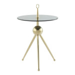 paris prix Table d'Appoint Design "Rodriga" 53cm Or & Gris