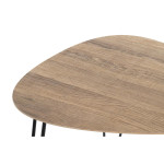 Paris Prix Table D'Appoint Design "Rodry" 48cm Chêne & Noir
