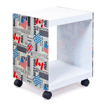 paris prix Table d'Appoint Design Verre "Ottawa" 46cm Blanc