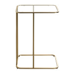 Paris Prix Table D'Appoint Design "Verre Trempé" 65cm Or