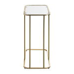 Paris Prix Table D'Appoint Design "Verre Trempé" 65cm Or