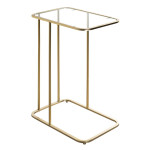 paris prix Table d'Appoint Design "Verre Trempé" 65cm Or