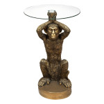 paris prix Table d'Appoint Design "Wild Monkey" 52cm Or
