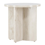 paris prix Table d'Appoint Effet Marbre "Alesund" 50cm Beige