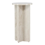 paris prix Table d'Appoint Effet Marbre "Alesund" 75cm Beige