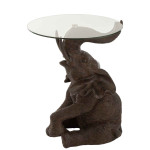 Paris Prix Table D'Appoint "Éléphant" 65cm Marron Foncé