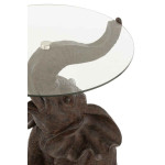 Paris Prix Table D'Appoint "Éléphant" 65cm Marron Foncé