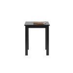 Paris Prix Table D'Appoint En Bois Massif "Lito" 55cm Noir Laqué