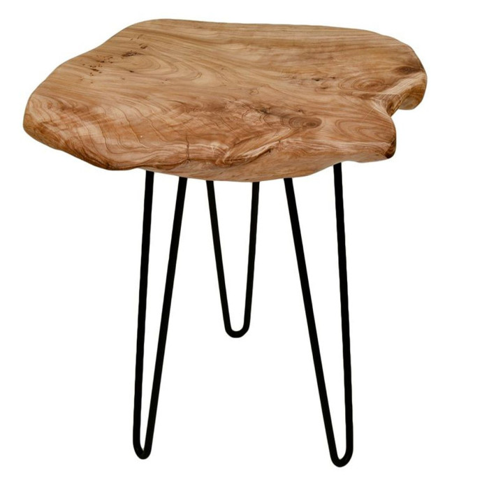 Paris Prix Table D'Appoint En Bois "Woody 210" 40cm Naturel