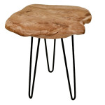 paris prix Table d'Appoint en Bois "Woody 210" 40cm Naturel