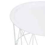 Paris Prix Table D'Appoint En Métal "Kumi" 40cm Blanc