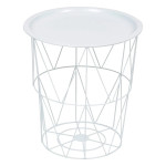 paris prix Table d'Appoint en Métal "Kumi" 40cm Blanc