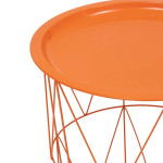 Paris Prix Table D'Appoint En Métal "Kumi" 40cm Orange