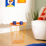Paris Prix Table D'Appoint En Métal "Kumi" 40cm Orange