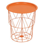 paris prix Table d'Appoint en Métal "Kumi" 40cm Orange