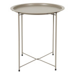 Paris Prix Table D'Appoint En Métal "Sienna" 50cm Beige