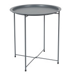 paris prix Table d'Appoint en Métal "Sienna" 50cm Gris