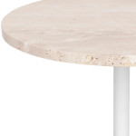 Paris Prix Table D'Appoint En Travertin "Celen" 45cm Blanc