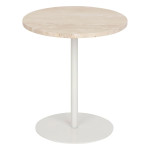 paris prix Table d'Appoint en Travertin "Celen" 45cm Blanc