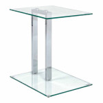 paris prix Table d'Appoint en Verre "Antilles" 50cm Transparent