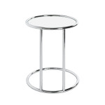 Paris Prix Table D'Appoint En Verre "Blaise" 55cm Argent
