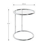 Paris Prix Table D'Appoint En Verre "Blaise" 55cm Argent