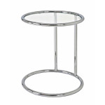 paris prix Table d'Appoint en Verre "Blaise" 55cm Argent