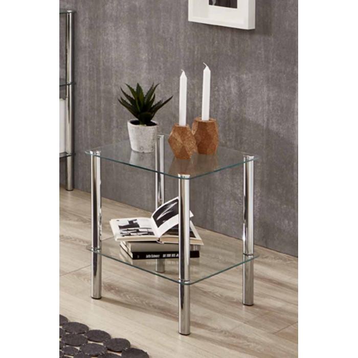 Paris Prix Table D'Appoint En Verre "Eliot" 47cm Transparent
