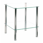 paris prix Table d'Appoint en Verre "Eliot" 47cm Transparent