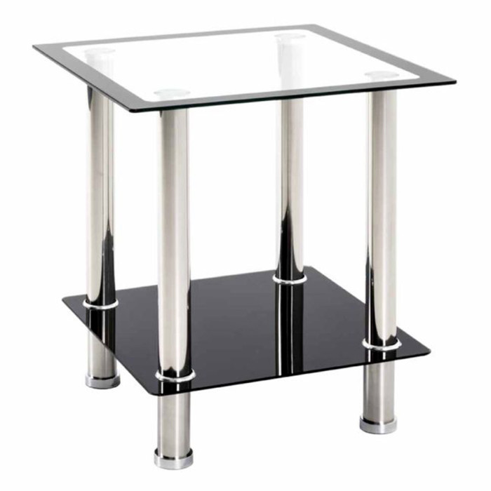 Paris Prix Table D'Appoint En Verre "Sacha" 46cm Noir
