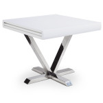 paris prix Table d'Appoint Extensible "Emery" 90-180cm Blanc