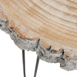 Paris Prix Table D'Appoint Gigogne "Albo" 49cm Gris & Naturel