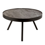 paris prix Table d'Appoint Gigogne en Bois "Fien" 60cm Marron