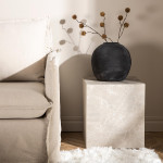 Paris Prix Table D'Appoint Imitation Marbre "York" 45cm Beige
