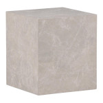 paris prix Table d'Appoint Imitation Marbre "York" 45cm Beige
