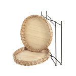 Paris Prix Table D'Appoint Osier "Irène" 49cm Naturel & Noir