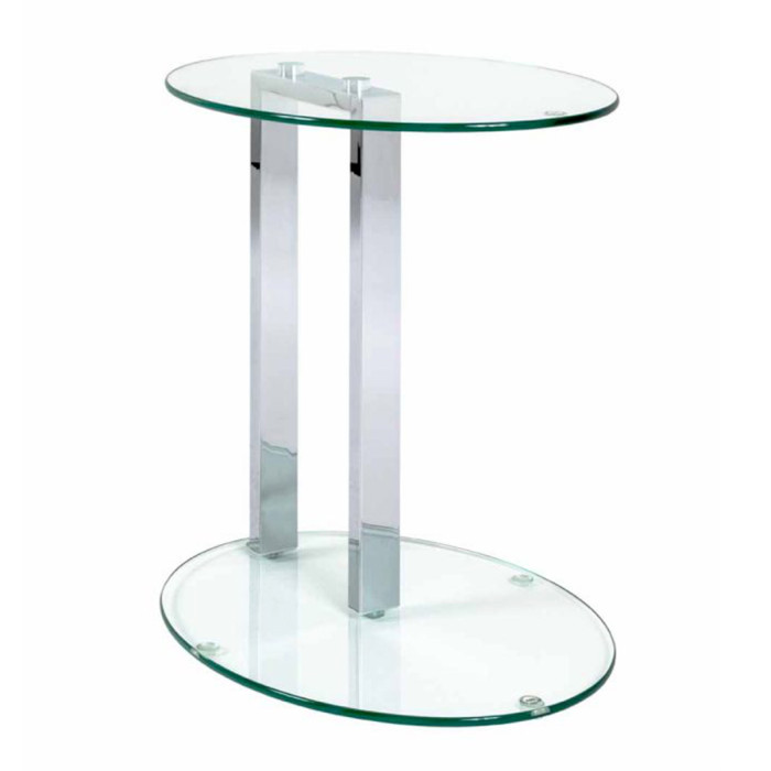 Paris Prix Table D'Appoint Ovale "Antilles" 50cm Transparent