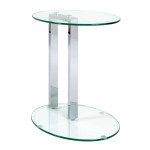 paris prix Table d'Appoint Ovale "Antilles" 50cm Transparent